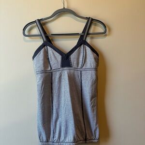 Lululemon Gray and Black Strappy Top Sz. 8